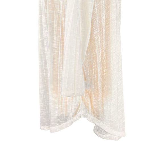 L.A. HEARTS Women's Blouse Ivory Boho Large Crinkle-Rayon 3/4 Sleeve Square Neck - Picture 8 of 14